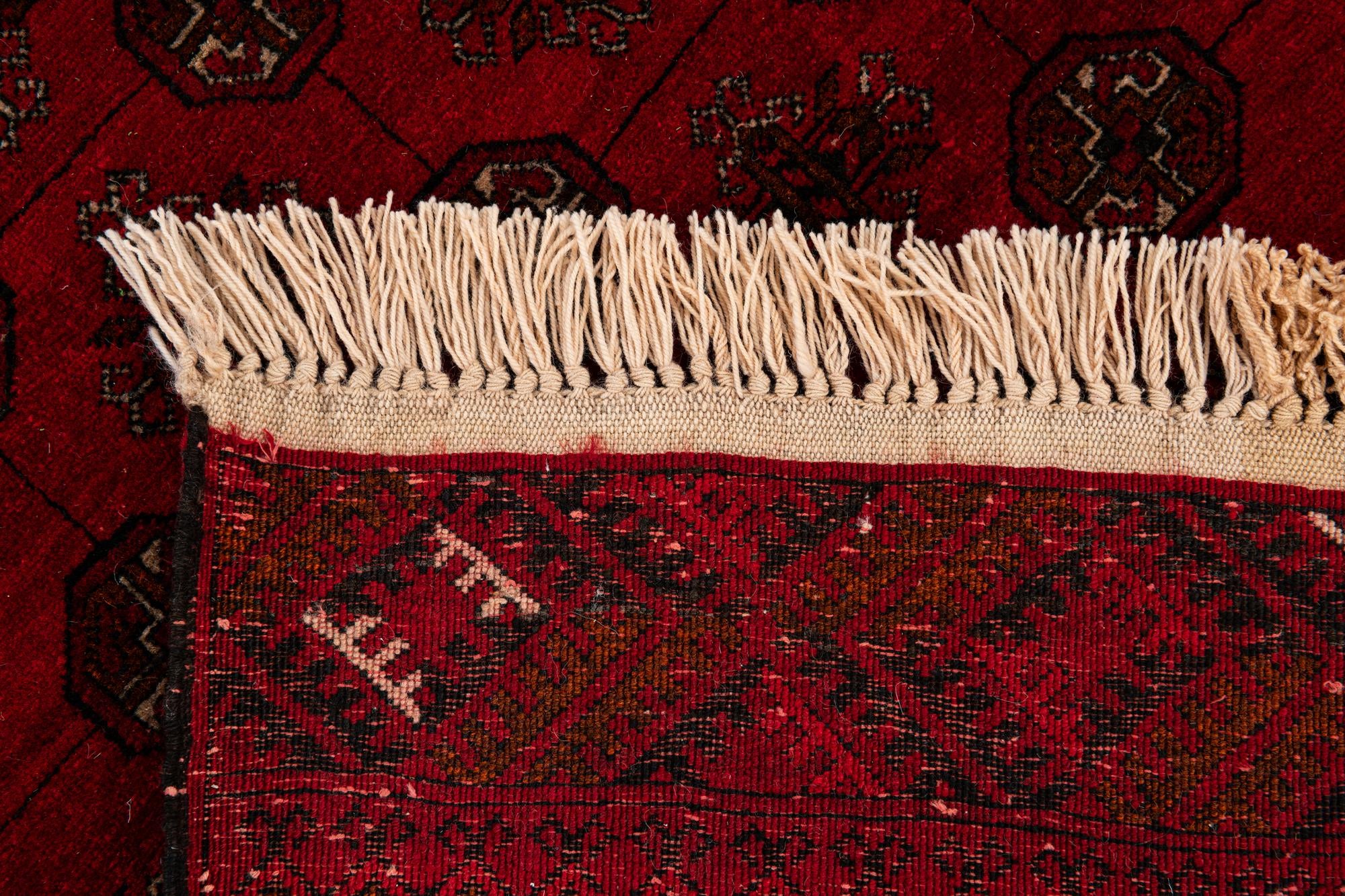 4' 1 x 6' 5 Hand Knotted Afghan Akhche Oriental Wool Rug