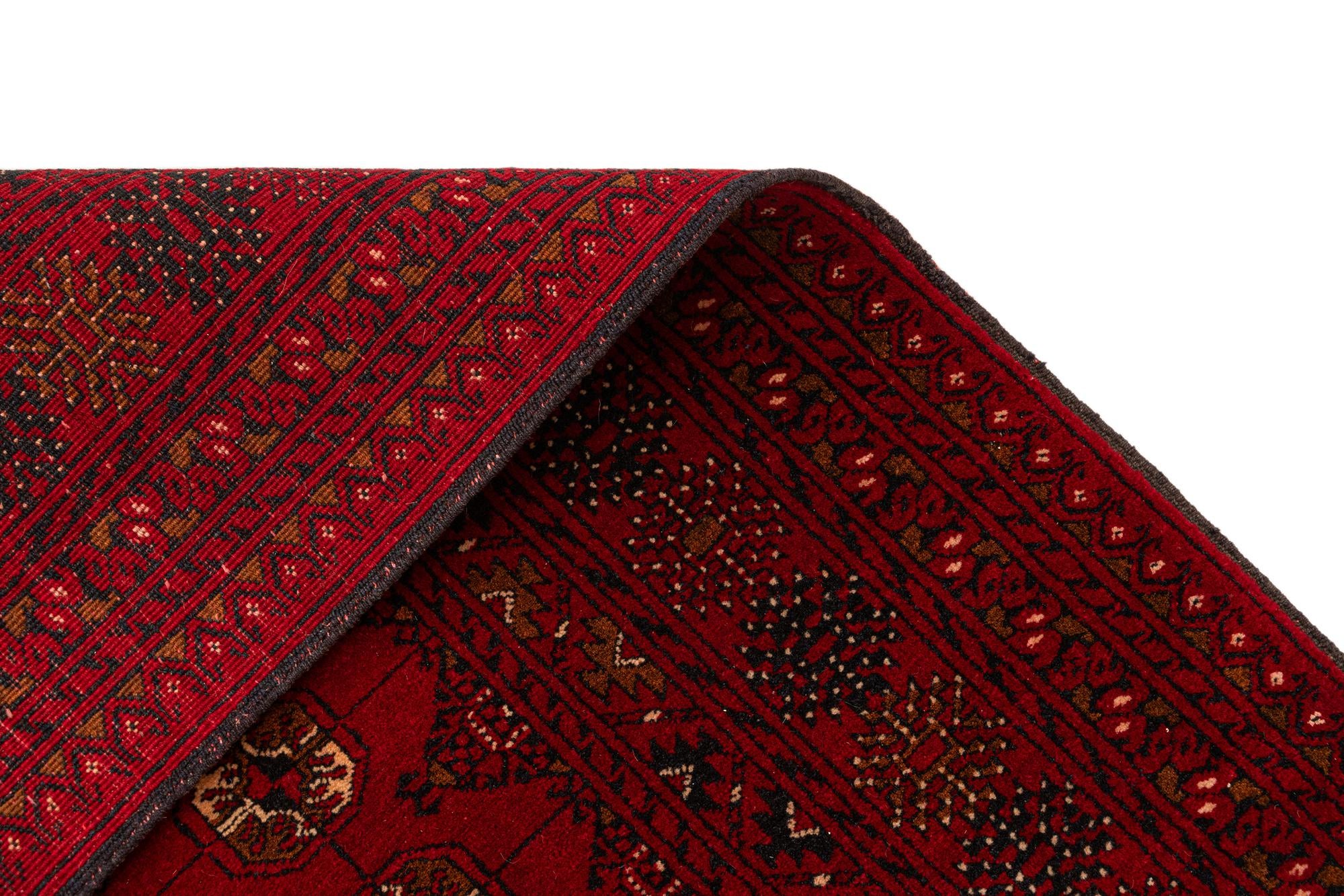 4' 1 x 6' 4 Hand Knotted Afghan Akhche Wool Rug