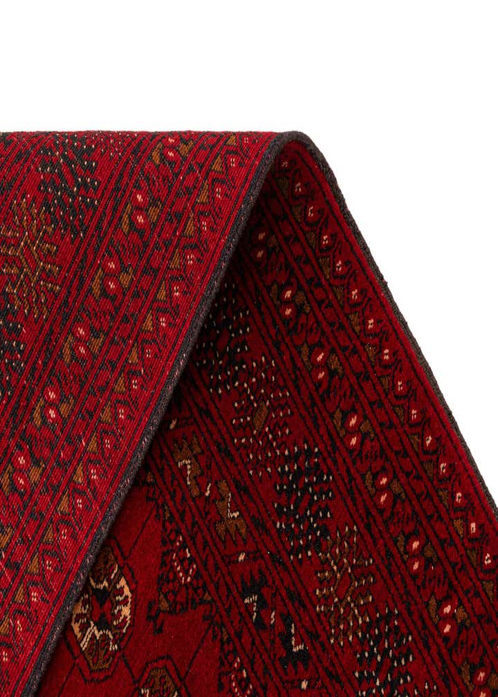 4' 1 x 6' 4 Hand Knotted Afghan Akhche Wool Rug