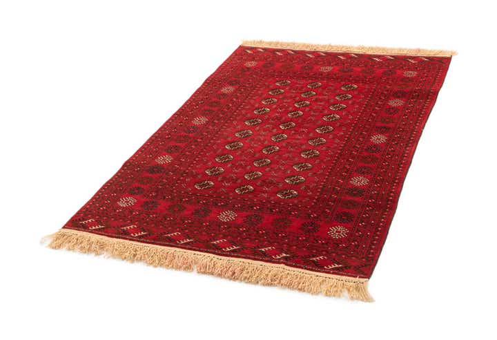 4' x 6' 2 Hand Knotted Afghan Akhche Wool Rug