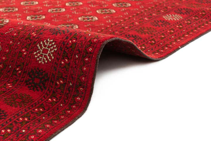 4' x 6' 2 Hand Knotted Afghan Akhche Wool Rug