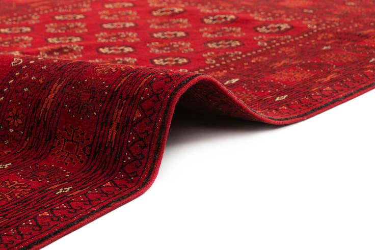 Detail image of 4' 1 x 6' 3 Hand Knotted Afghan Akhche Wool Rug