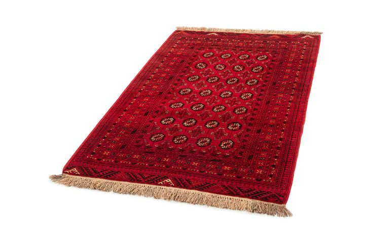 4' x 6' 2 Hand Knotted Afghan Akhche Wool Rug