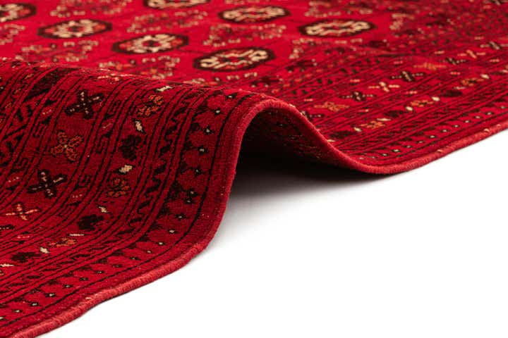 4' x 6' 2 Hand Knotted Afghan Akhche Wool Rug