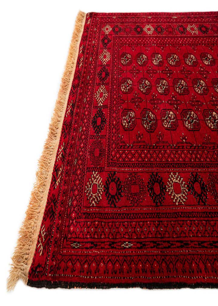 4' 2 x 6' 5 Hand Knotted Afghan Akhche Wool Rug