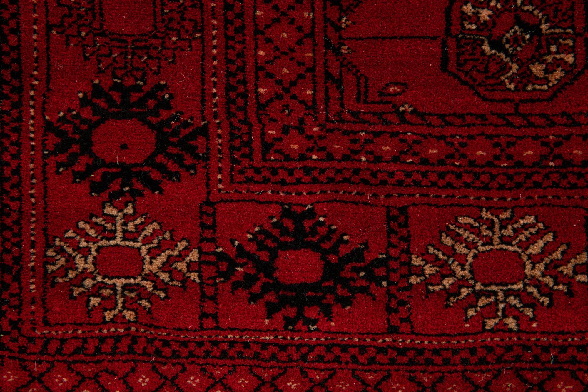 4' 2 x 6' 5 Hand Knotted Afghan Akhche Wool Rug