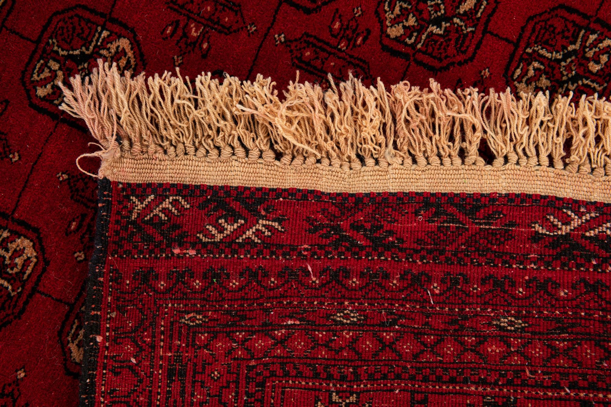 4' 2 x 6' 5 Hand Knotted Afghan Akhche Wool Rug