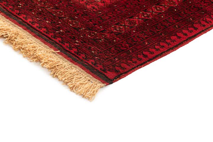 4' 2 x 6' 10 Hand Knotted Afghan Akhche Wool Rug
