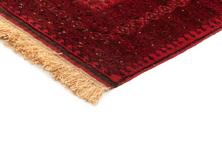 Detail image of 4' 2 x 6' 10 Hand Knotted Afghan Akhche Wool Rug