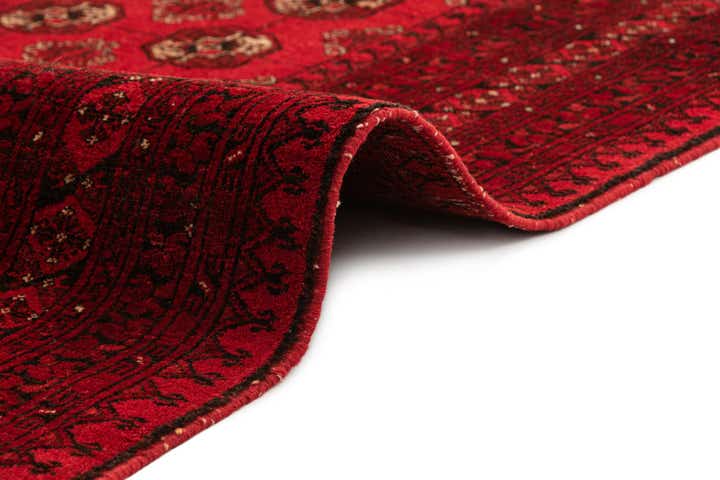 4' 2 x 6' 10 Hand Knotted Afghan Akhche Wool Rug