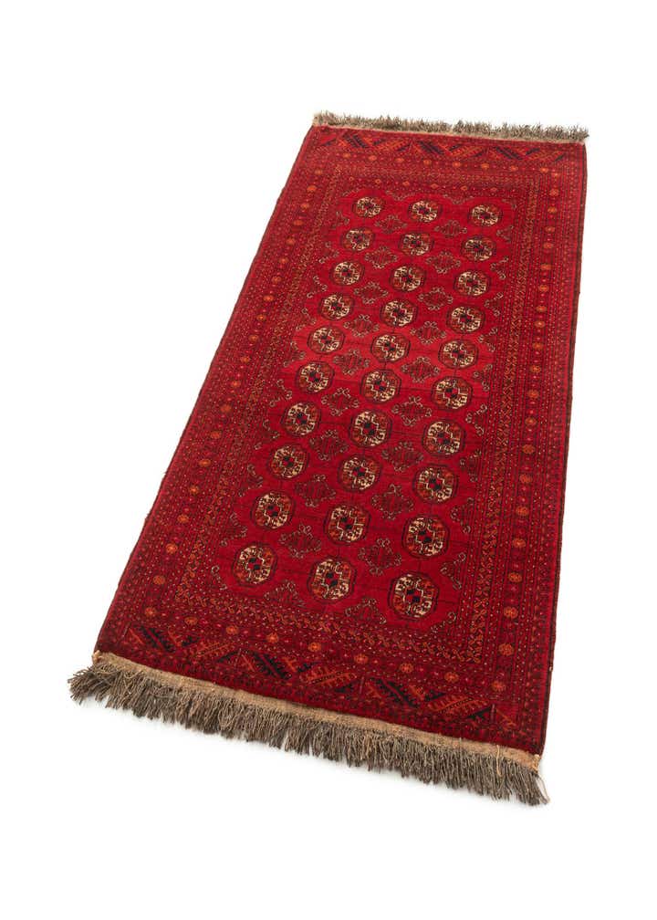 4' 6 x 6' 4 Hand Knotted Afghan Akhche Wool Rug