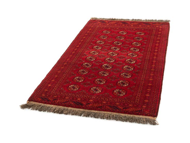Detail image of 4' 6 x 6' 4 Hand Knotted Afghan Akhche Wool Rug