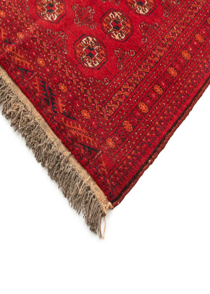 4' 6 x 6' 4 Hand Knotted Afghan Akhche Wool Rug
