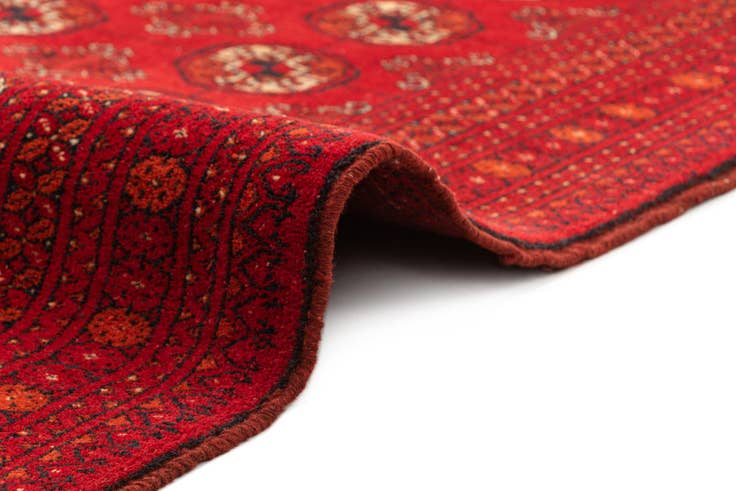 Detail image of 4' 6 x 6' 4 Hand Knotted Afghan Akhche Wool Rug