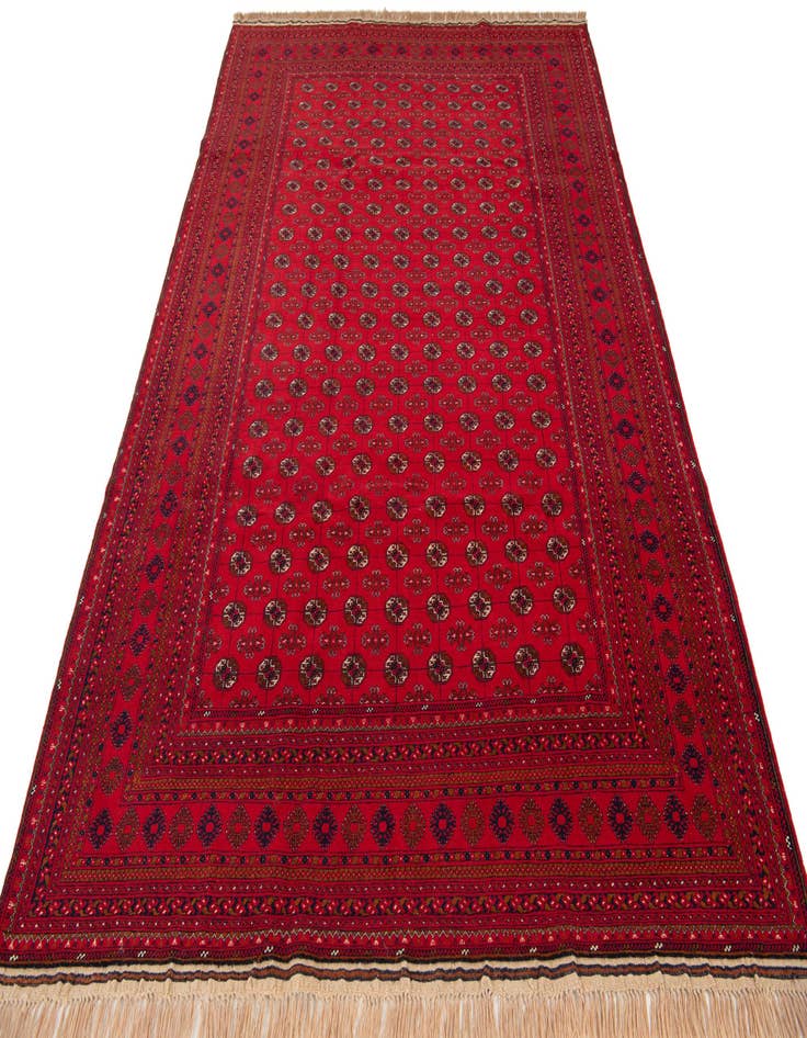 Detail image of 6' 6 x 10' 2  Hand Knotted Afghan Akhche Oriental Wool Rug