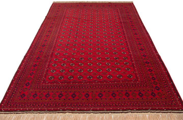 6' 6 x 10' 2 Hand Knotted Afghan Akhche Oriental Wool Rug