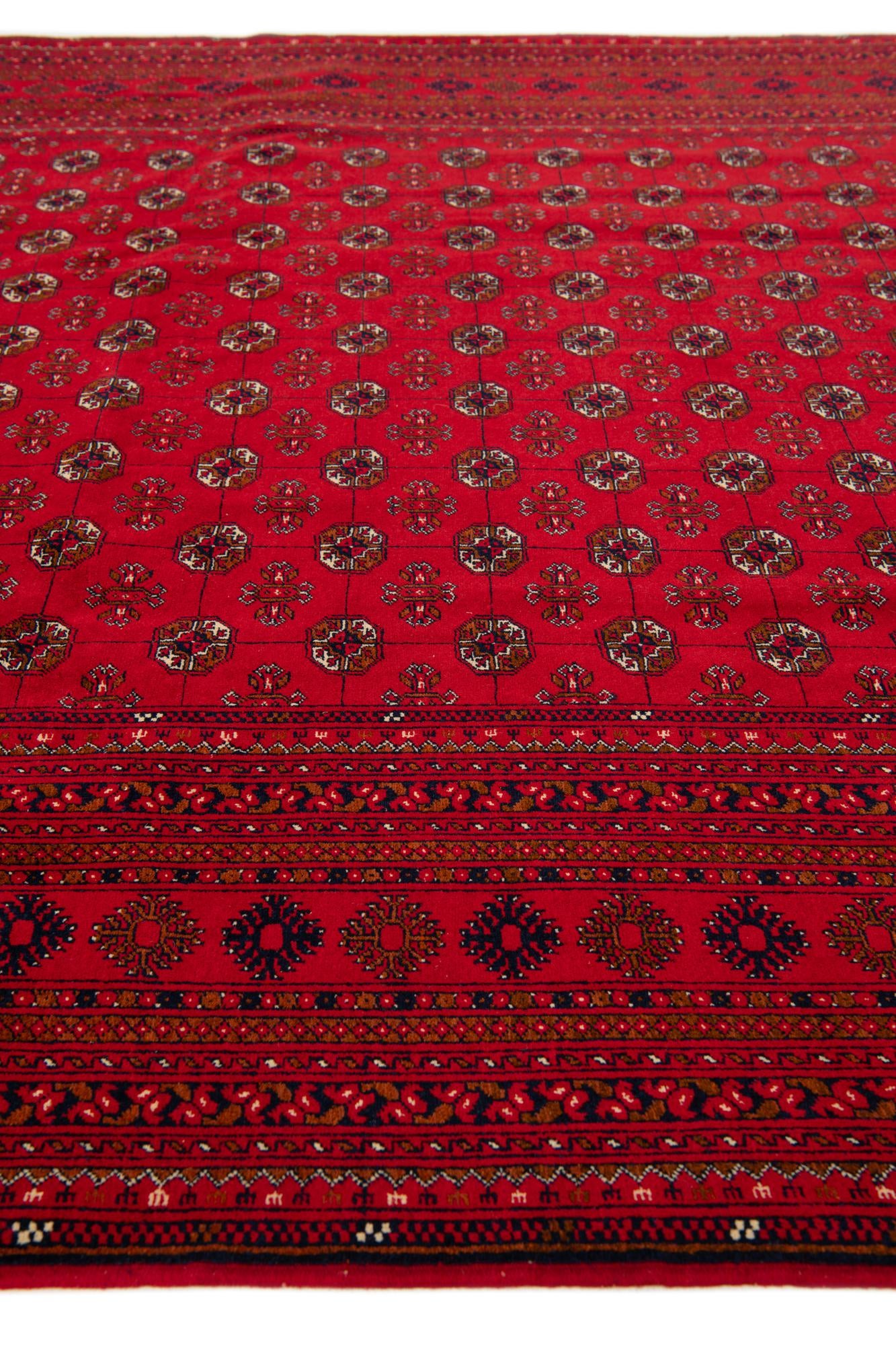 6' 6 x 10' 2 Hand Knotted Afghan Akhche Oriental Wool Rug