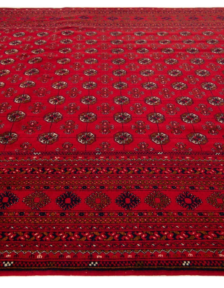 Detail image of 6' 6 x 10' 2  Hand Knotted Afghan Akhche Oriental Wool Rug