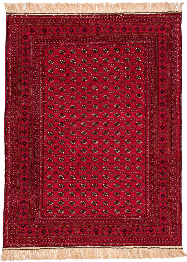6' 6 x 10' 2 Hand Knotted Afghan Akhche Oriental Wool Rug