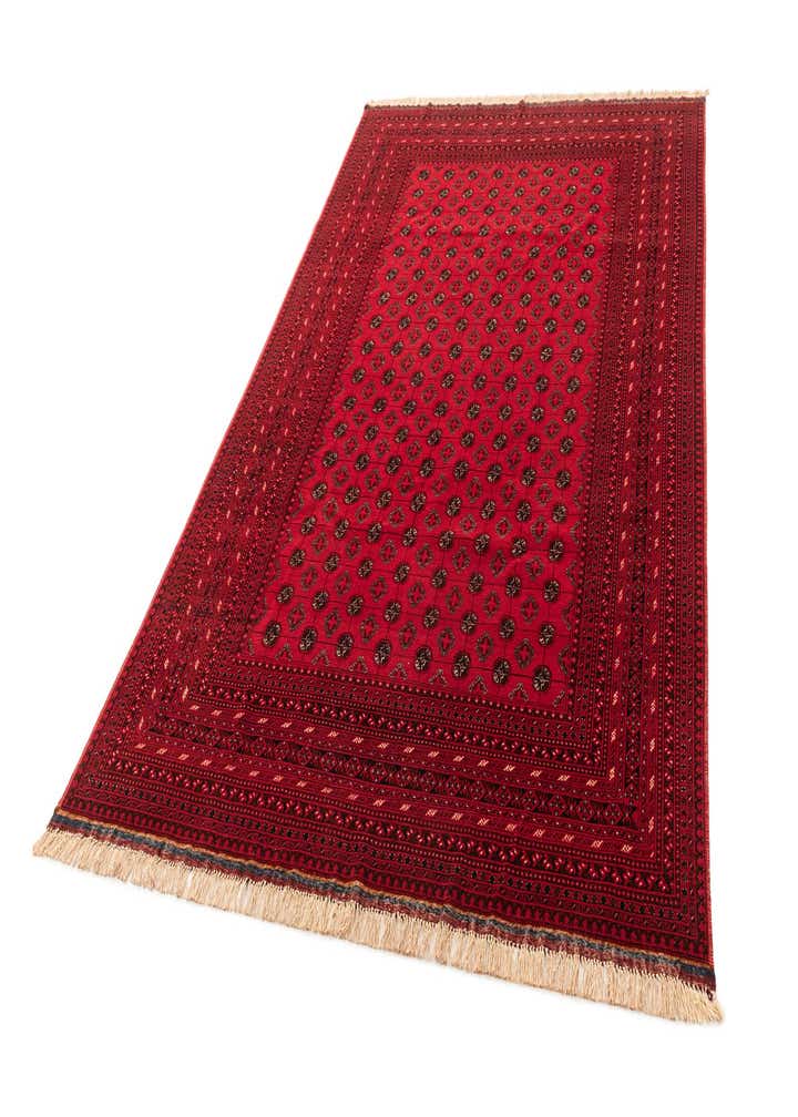 6' 6 x 10' 1 Hand Knotted Afghan Akhche Oriental Wool Rug