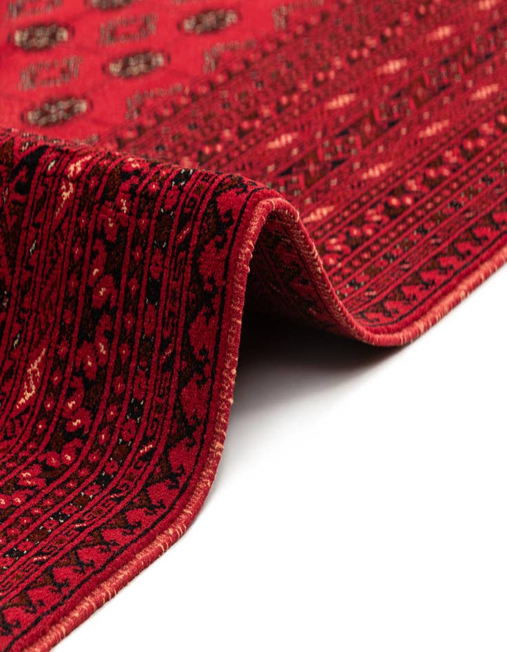 Detail image of 6' 6 x 10' 1  Hand Knotted Afghan Akhche Oriental Wool Rug