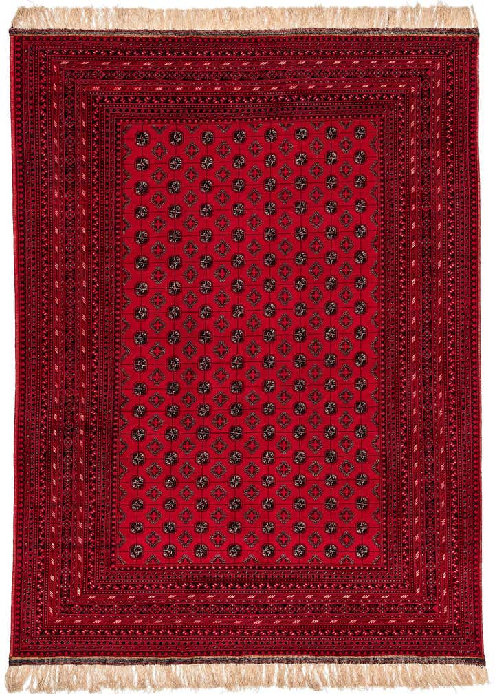 6' 6 x 10' 1 Hand Knotted Afghan Akhche Oriental Wool Rug