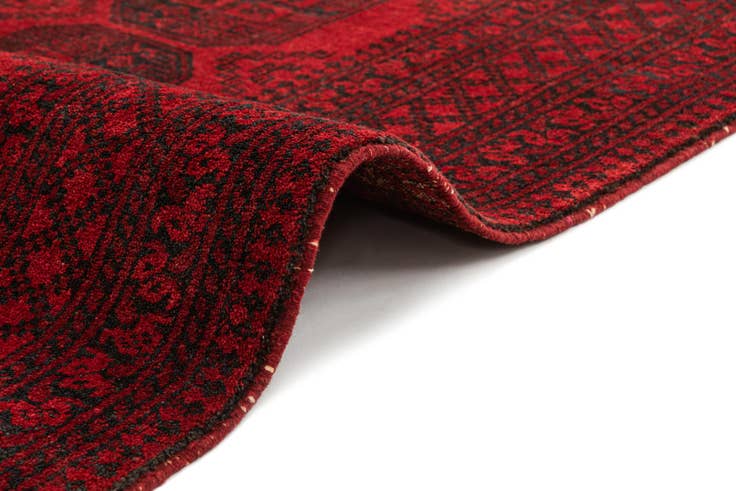 Detail image of 3' 5 x 4' 7 Hand Knotted Afghan Akhche Wool Rug