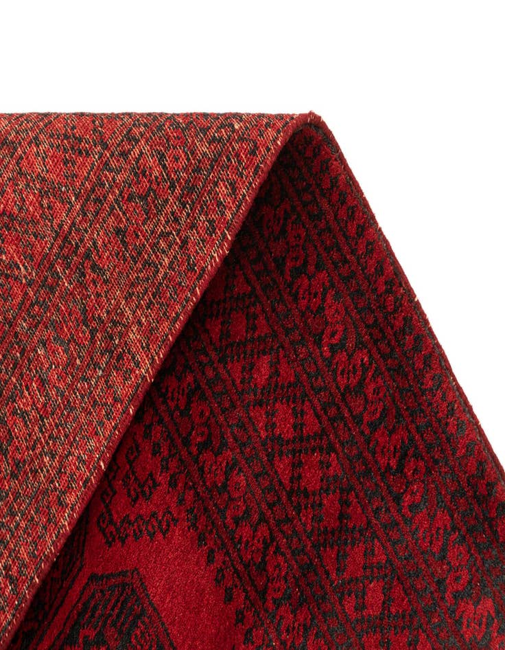 Detail image of 3' 5 x 4' 7 Hand Knotted Afghan Akhche Wool Rug