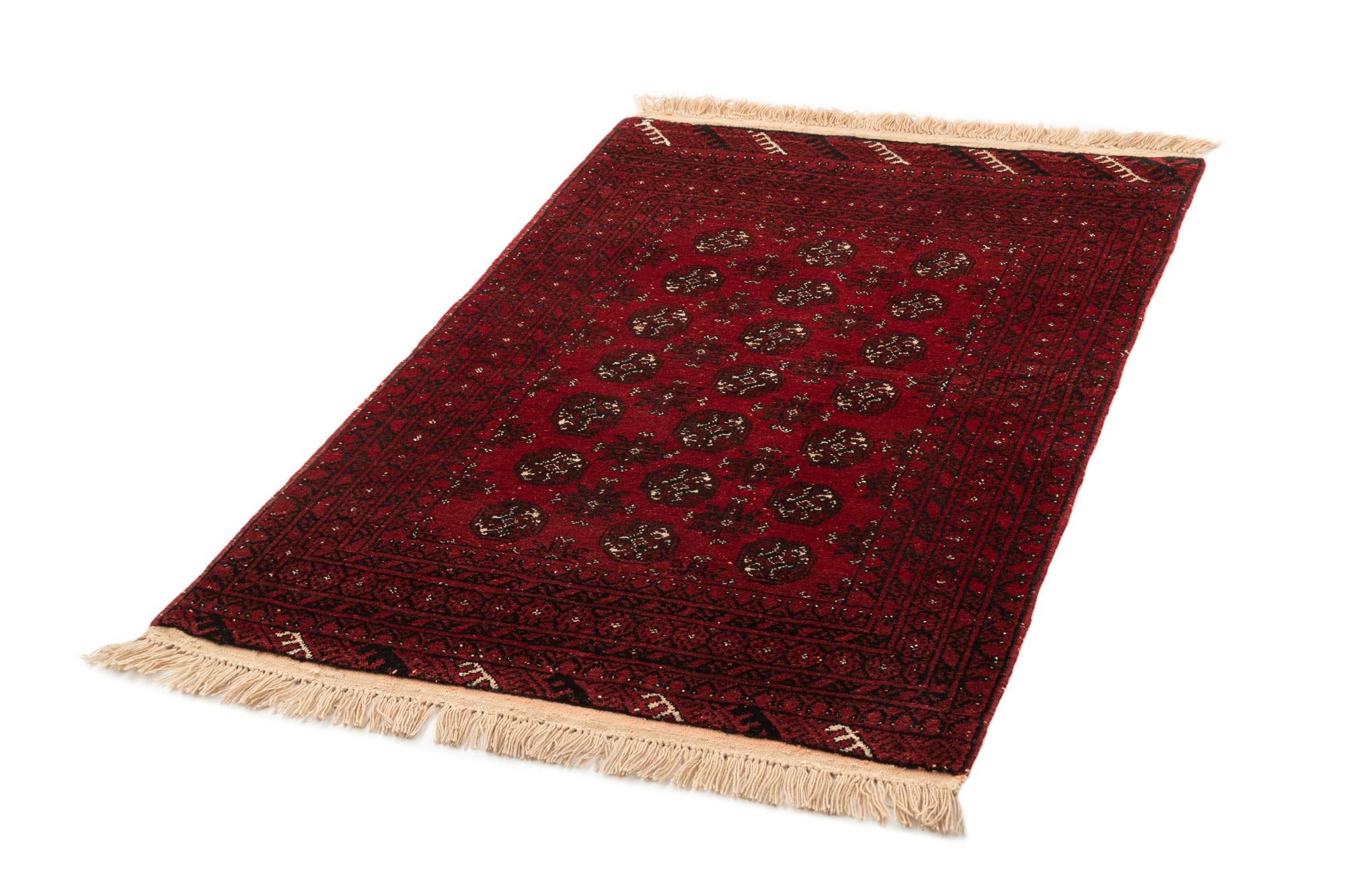 100cm x 150cm anudado a mano Afghan Akhche Alfombra Lana
