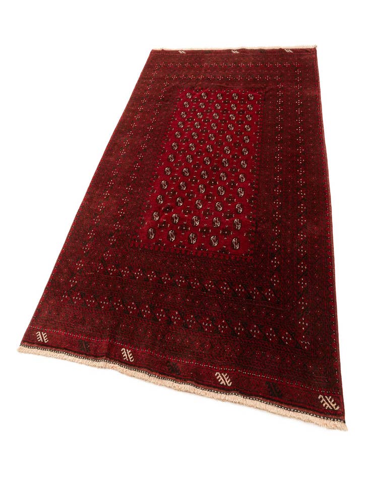 Detail image of 6' 9 x 8' 10  Hand Knotted Afghan Akhche Wool Rug