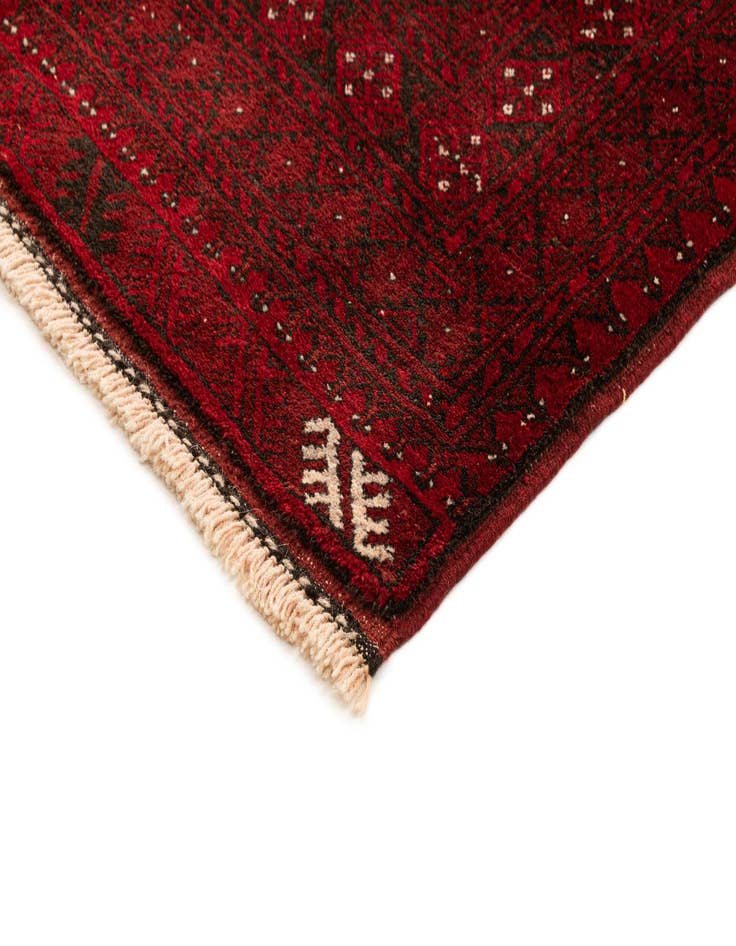 Detail image of 6' 9 x 8' 10  Hand Knotted Afghan Akhche Wool Rug