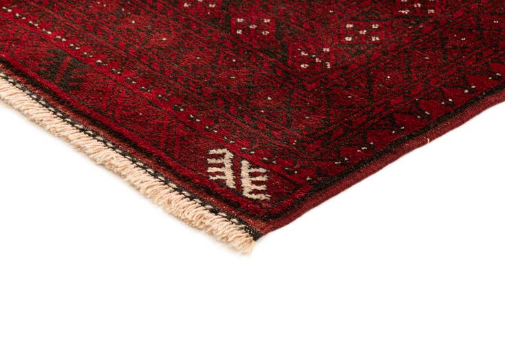 Detail image of 6' 9 x 8' 10 Hand Knotted Afghan Akhche Wool Rug