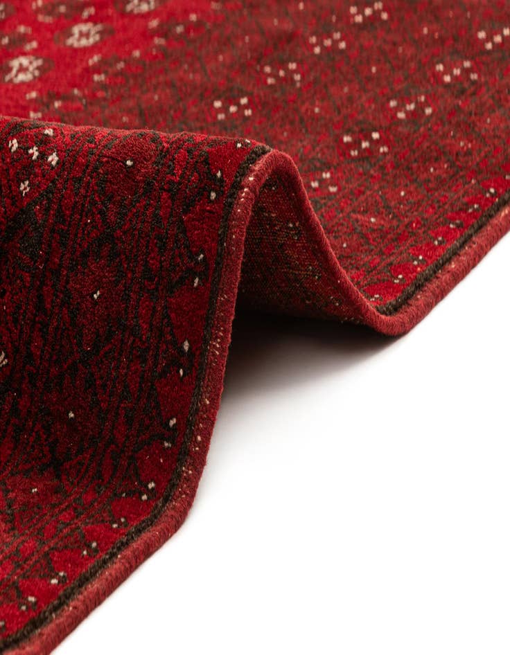 Detail image of 6' 9 x 8' 10  Hand Knotted Afghan Akhche Wool Rug