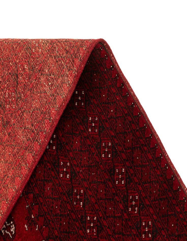 Detail image of 6' 9 x 8' 10  Hand Knotted Afghan Akhche Wool Rug