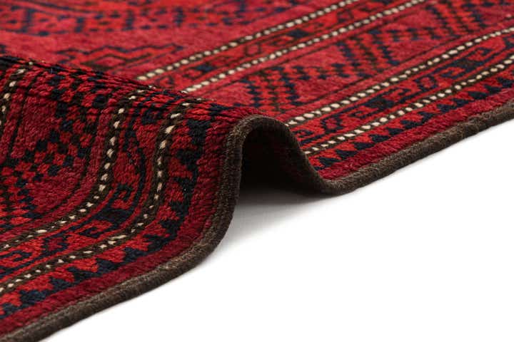4' 10 x 9' 1 Afghan Akhche Wool Rug