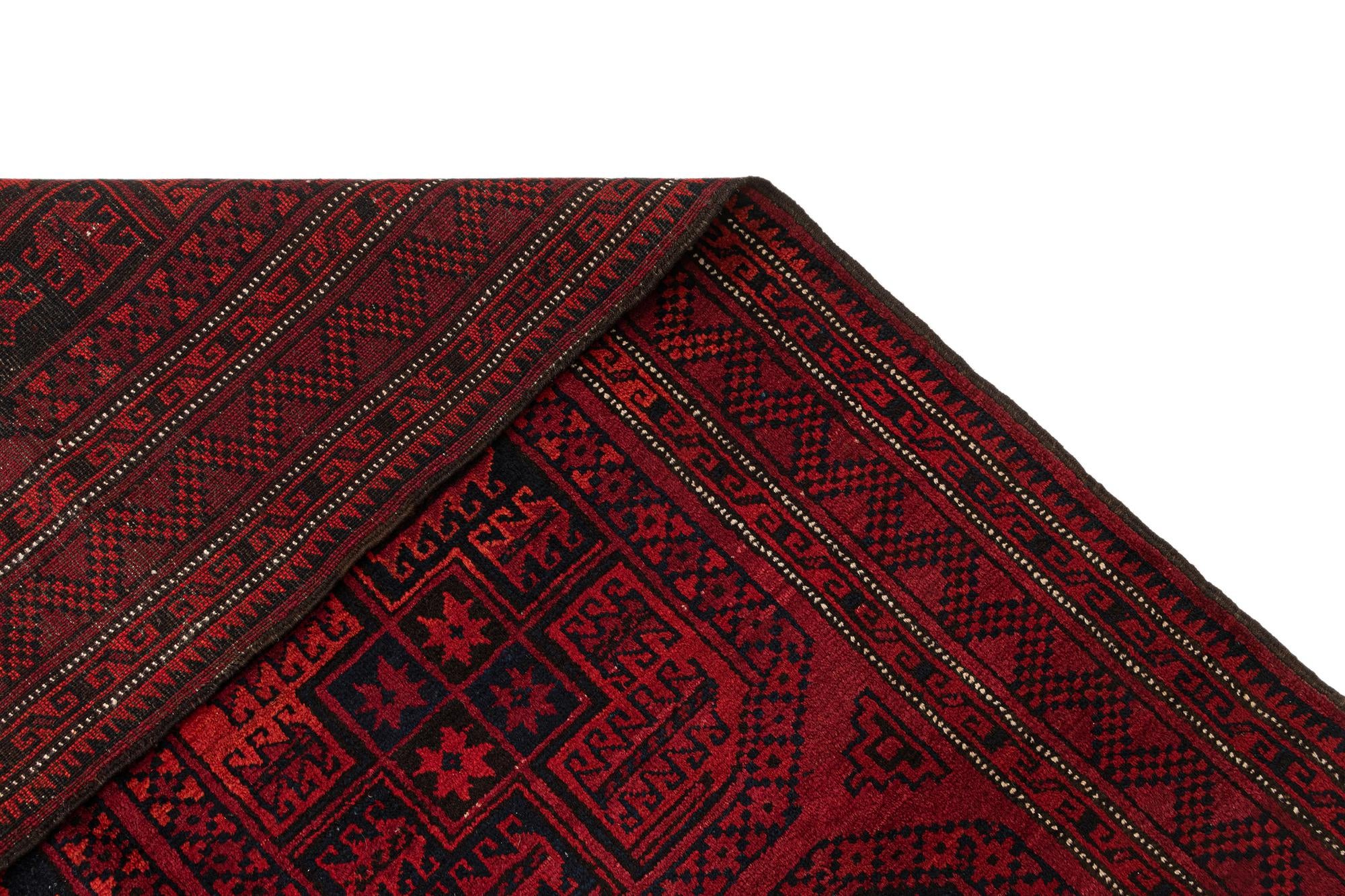 4' 10 x 9' 1 Afghan Akhche Wool Rug