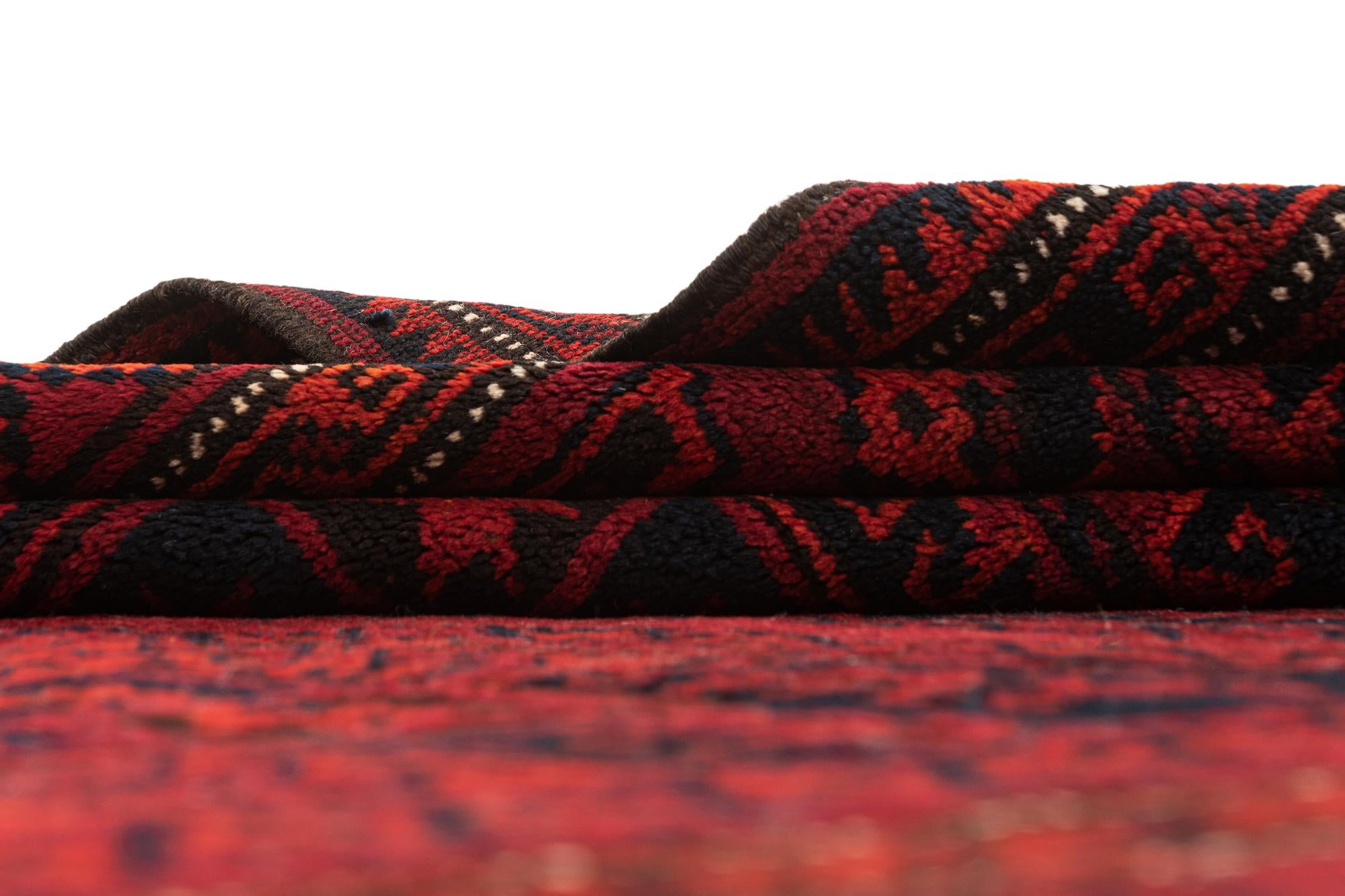 4' 10 x 9' 1 Afghan Akhche Wool Rug