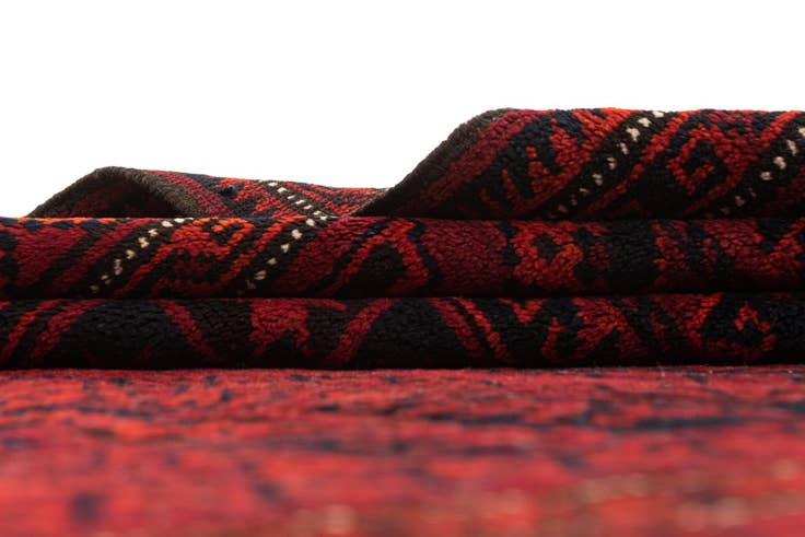 Detail image of 4' 10 x 9' 1 Afghan Akhche Wool Rug