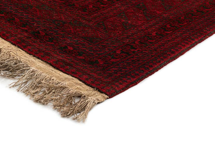 Detail image of 9' 9 x 12' 7 Hand Knotted Afghan Akhche Wool Rug