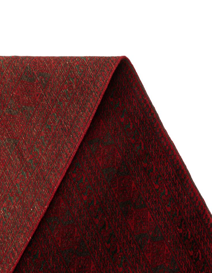 Detail image of 9' 9 x 12' 7  Hand Knotted Afghan Akhche Wool Rug