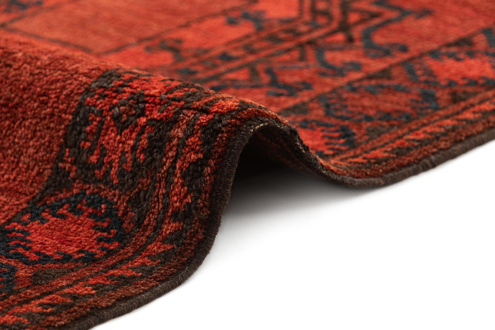 3' 6 x 6' 9 Hand Knotted Afghan Akhche Oriental Wool Rug