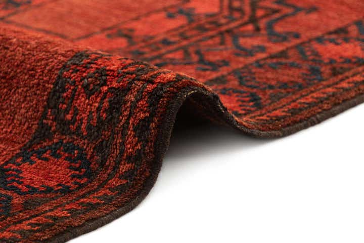 3' 6 x 6' 9 Hand Knotted Afghan Akhche Oriental Wool Rug