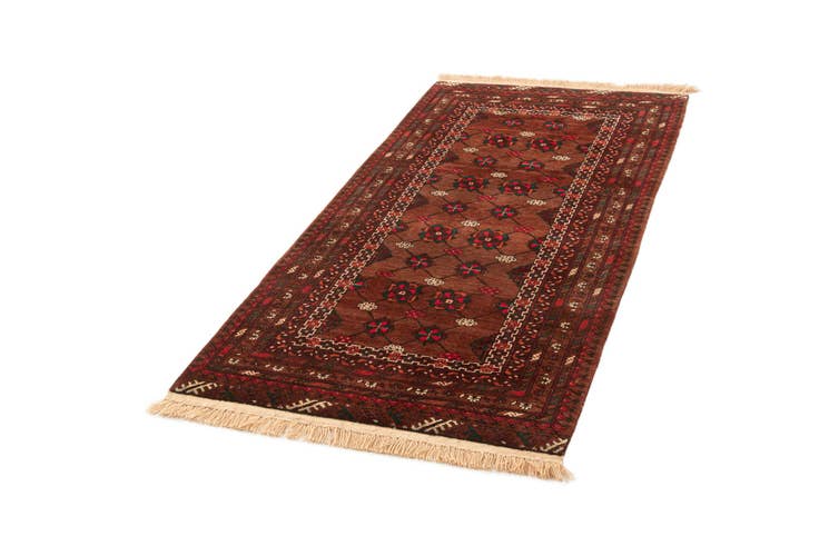 Detail image of 3' 5 x 6' 10 Hand Knotted Afghan Akhche Wool Rug