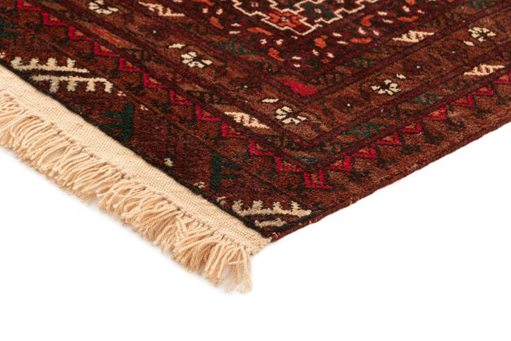 Detail image of 3' 5 x 6' 10 Hand Knotted Afghan Akhche Wool Rug