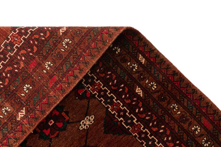 3' 5 x 6' 10 Hand Knotted Afghan Akhche Wool Rug