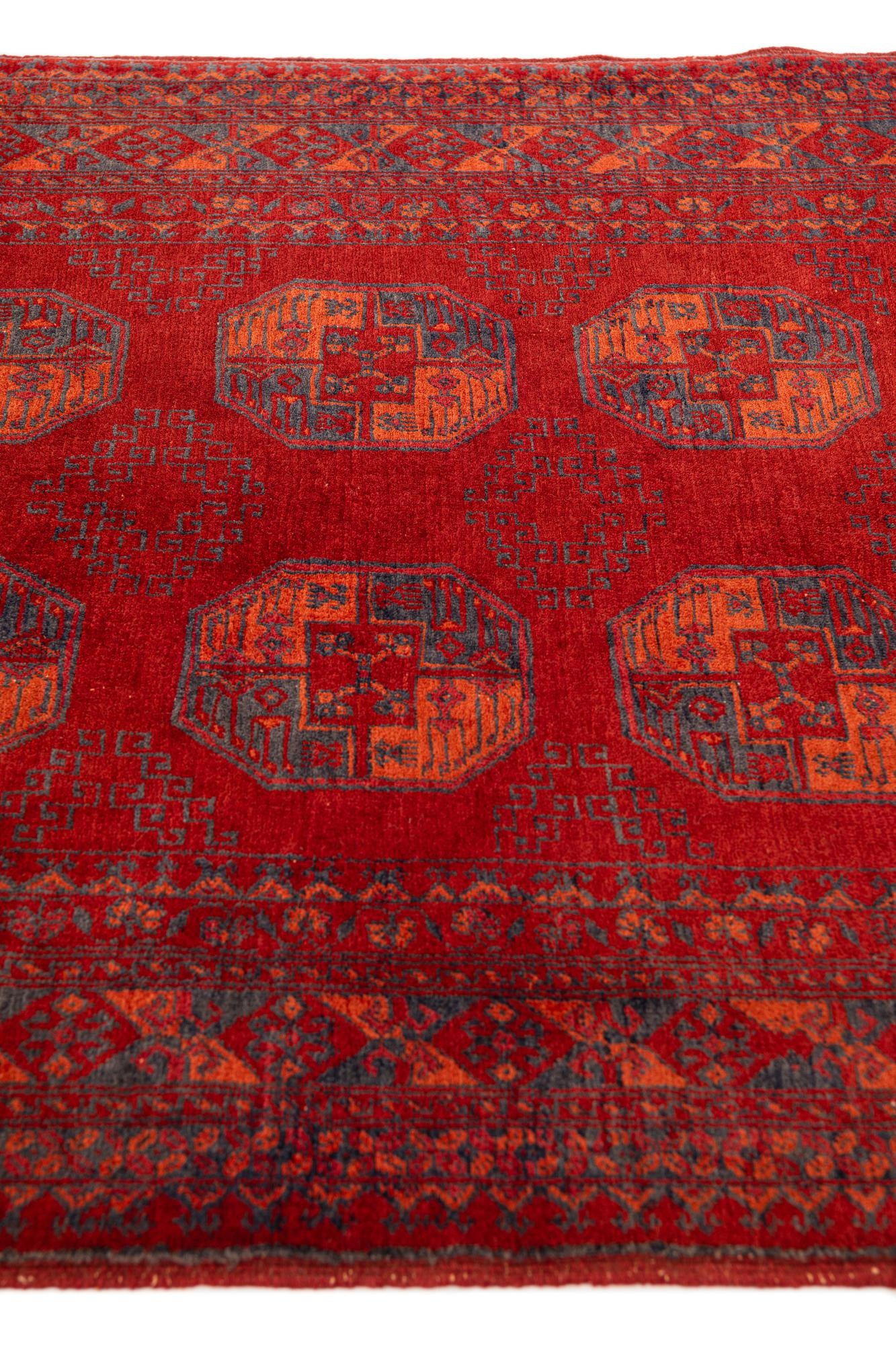 3' 5 x 6' 6 Hand Knotted Afghan Akhche Wool Rug