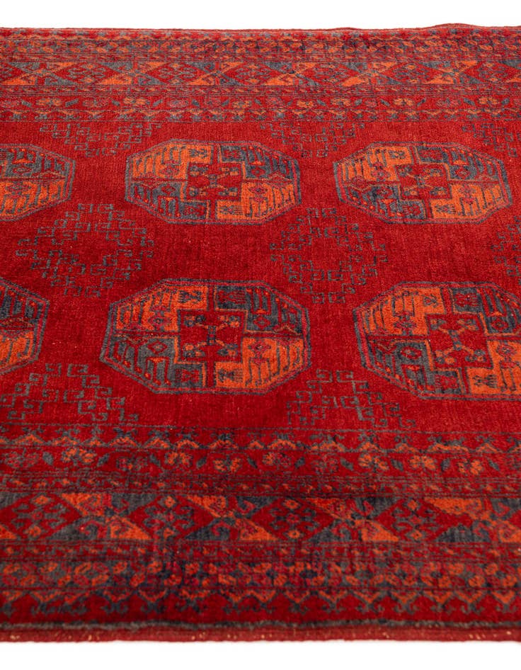 Detail image of 3' 5 x 6' 6  Hand Knotted Afghan Akhche Wool Rug