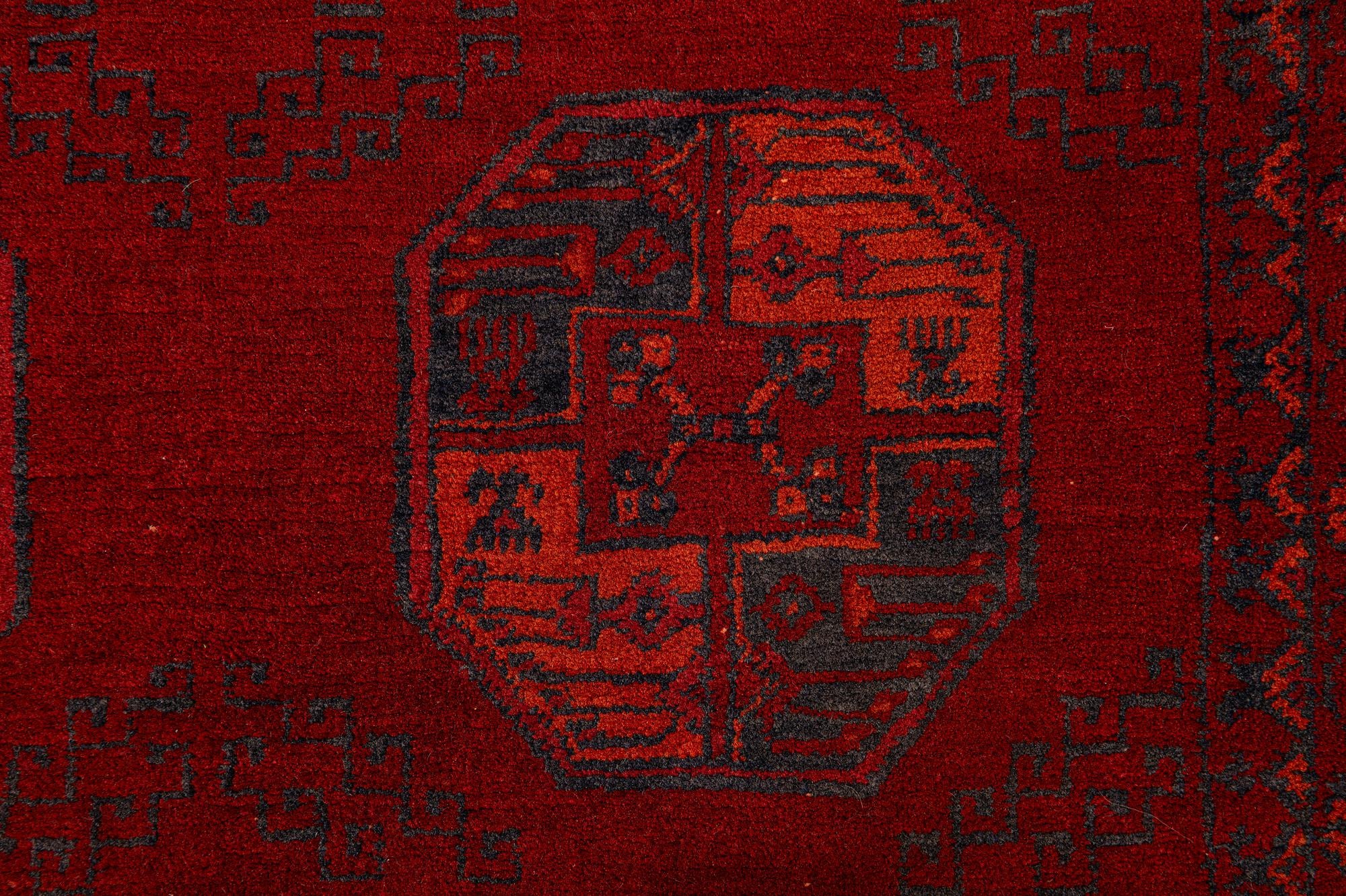 3' 5 x 6' 6 Hand Knotted Afghan Akhche Wool Rug