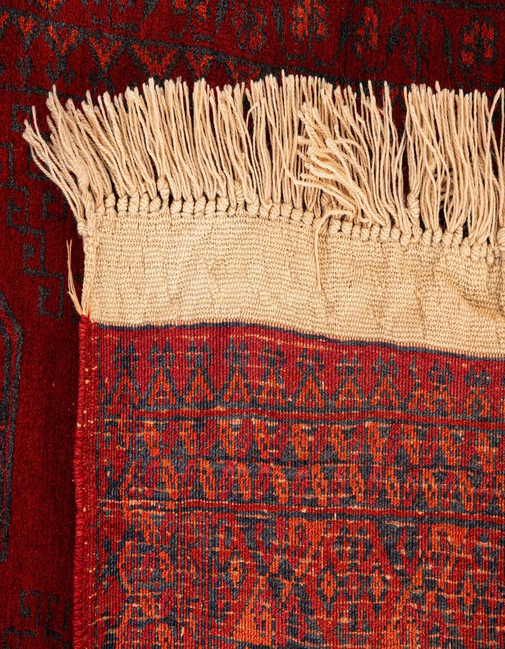 Detail image of 3' 5 x 6' 6  Hand Knotted Afghan Akhche Wool Rug