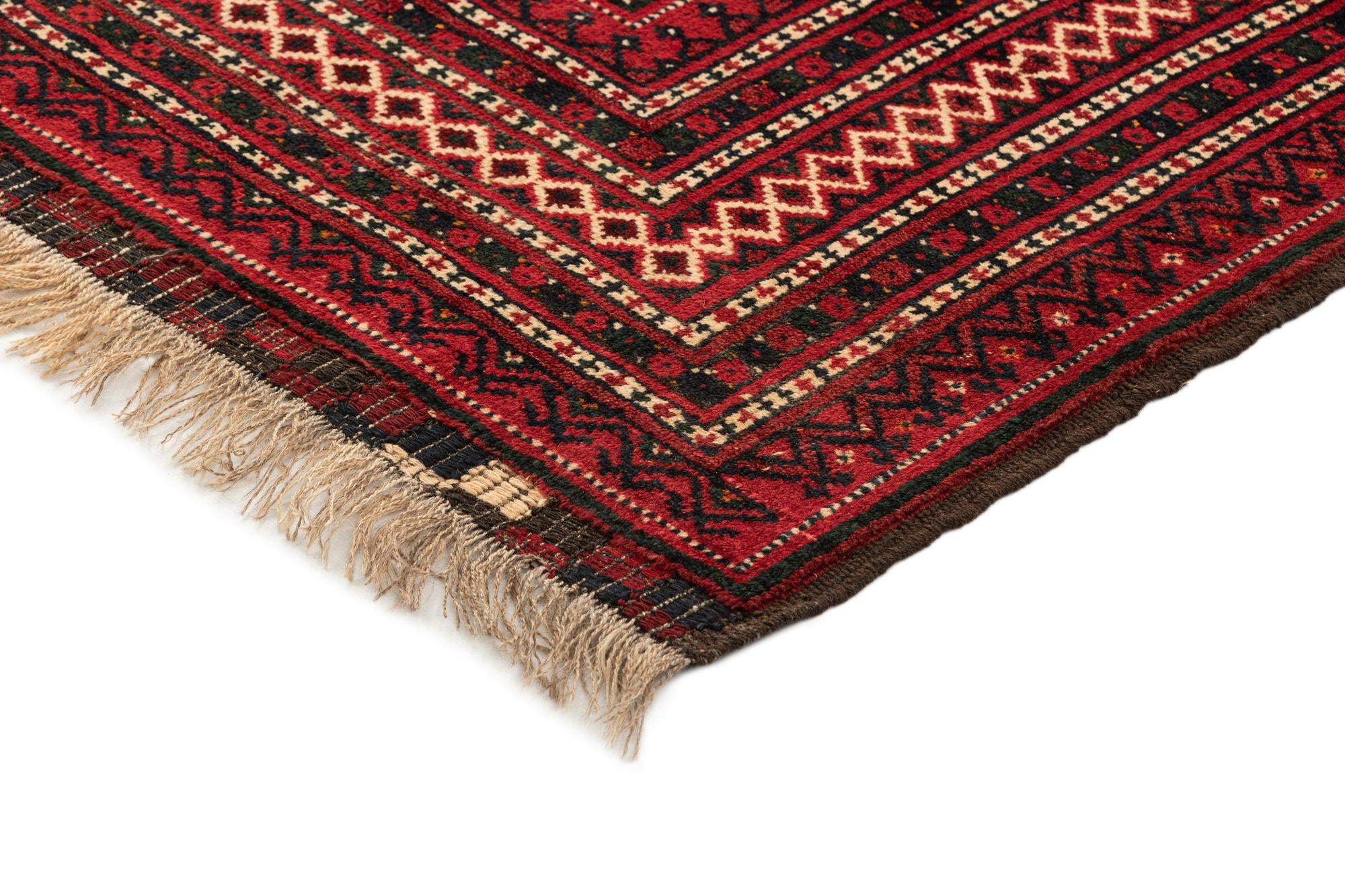 3' 10 x 6' 10 Hand Knotted Afghan Akhche Wool Rug